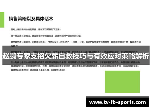 赵鹏专家支招欠薪自救技巧与有效应对策略解析 赵鹏专家支招欠薪自救技巧与有效应对策略解析