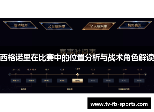 西格诺里在比赛中的位置分析与战术角色解读